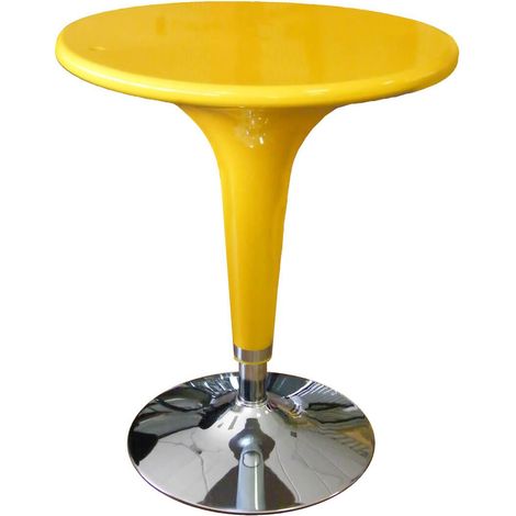 Tavolino da Bar in Abs Giallo con Alzata a Gas Tosini Hc 170Y