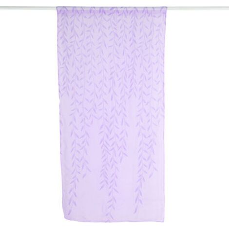 Rideau Transparent pour Chambre à Coucher, Pastorale, pour étude en Saule, en Gaze, Ensembles de Quincaillerie Décoratifs pour Fenêtres de Maison (Violet) (1/5)