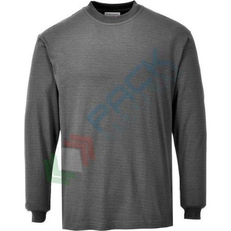 T-shirt Manches Longues Flamme Résistant Et Antistatique Couleur : Gris Taille Xxxl - Portwest (1/2)