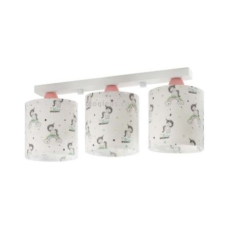 Dalber Lámpara infantil de Techo Unicornios 3 Luces (1/4)
