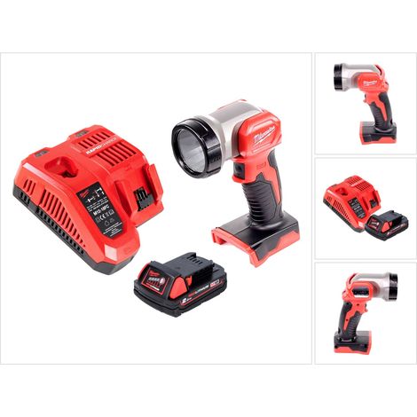 Linterna recargable Milwaukee M18 TLED LED + 1 batería de 2,0 Ah + cargador