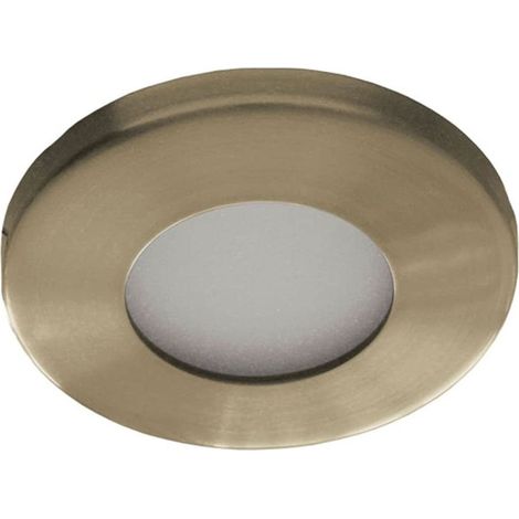 Incasso tondo doccia acciaio satinato oro tenuta stagna ip44 impermeabile portafaretto illuminazione luce (1/3)