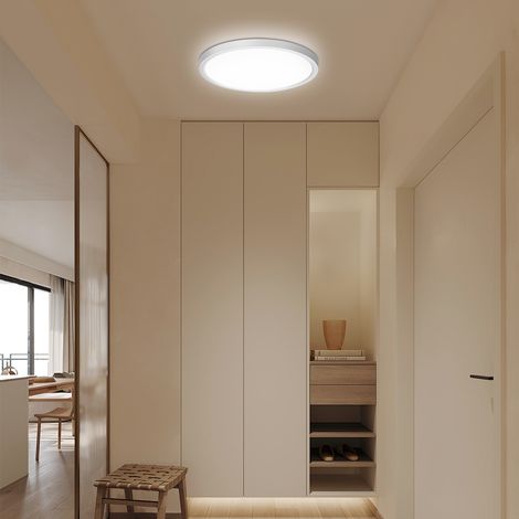 Plafonnier LED Radar 18 W Ultra-Fin 4000K avec Capteur de Mouvement, Économie d’Énergie, Idéal pour Couloir, Escalier, Cuisine, Balcon et Cave (1/5)