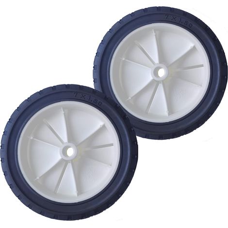 2 x Roue de tondeuse, Caoutchouc, Diamètre 170mm, Alésage 12,8mm, Pour jardin (1/5)