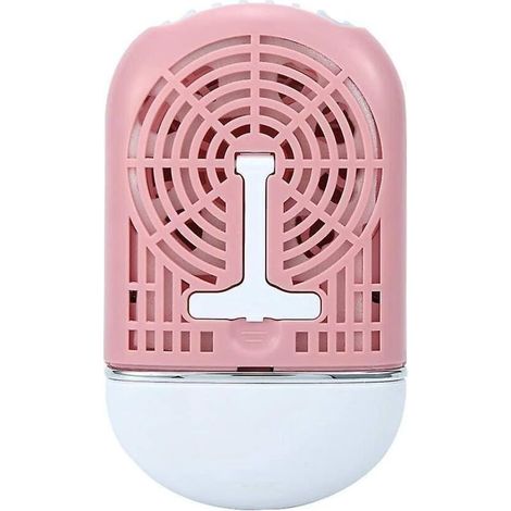 Mini ventilatore rosa, portatile, ventilatore condizionatore d'aria elettrico, ventilatore di raffreddamento portatile ricaricabile tramite USB per (1/3)