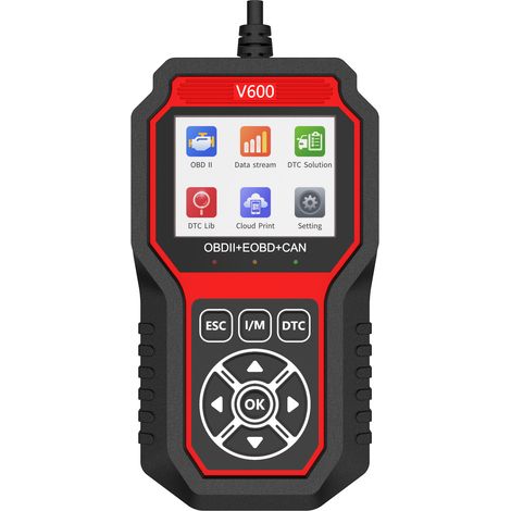 Autodiagnosetool, universelles OBD2-Autodiagnosetool, Motorfehlercode-Lesegerät, Autofehlerlöschtool für alle Autos mit OBDII-Protokoll seit 1996 (1/5)