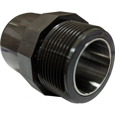 Estremità filettata maschio in PVC HTA con rinforzo in acciaio inossidabile 50/63 X 5060