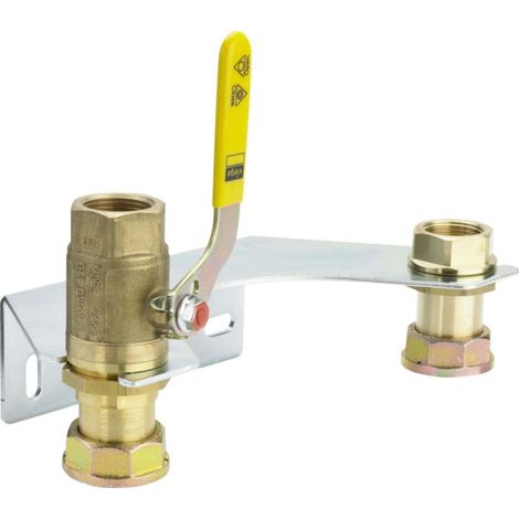Viega unité de montage 528560 Rp 2000 , laiton, pour compteur de gaz à deux voies