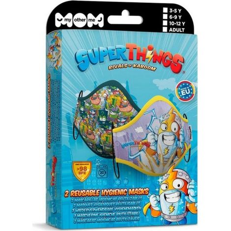 Mascherina Igienica in Stoffa Riutilizzabile Super Zings Premium 10-12 Anni (1/2)