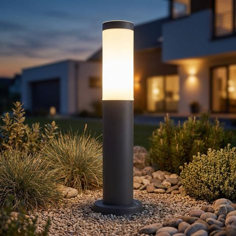 Sockelleuchte Außenbereich Stehlampe anthrazit Garten Wegelampe Terrassen H 45cm (1/5)
