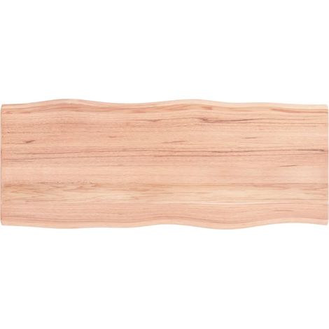 Tischplatte 100x40x2 cm Massivholz Eiche Behandelt Baumkante vidaXL (1/5)