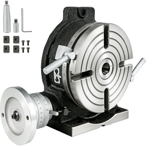 Table rotative précise HV8 3MT de 20,3 cm pour fraisage et perçage vertical et horizontal avec lecture du vernier. (1/5)