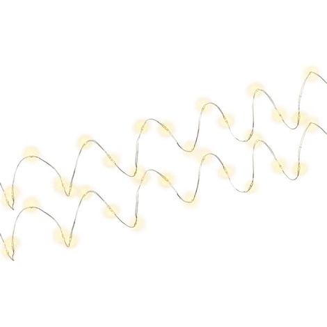 2 guirlandes lumineuses avec fil argenté et 20 LED, avec minuterie (1/5)
