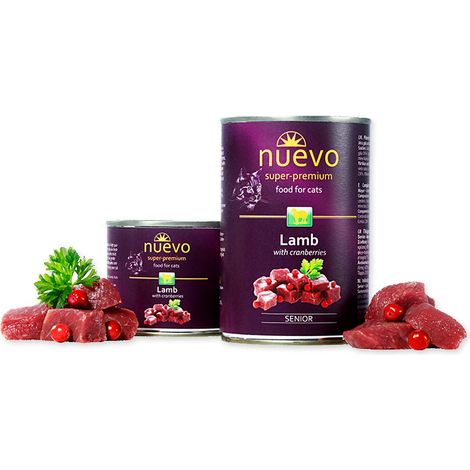 Nuevo Super Premium Boîte de nourriture humide pour chat à l'agneau 400g