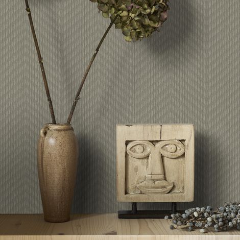 Papier peint Chevrons 1005 x 52cm Beige (1/5)