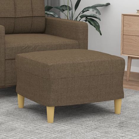 Repose-pied, Tabouret Pouf, Tabouret Bas Marron 60x50x41 cm Tissu LKF67071 (1/5)