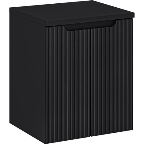 Meuble sous vasque + plateau 50 cm - A portes - Astral Black - Livraison gratuite