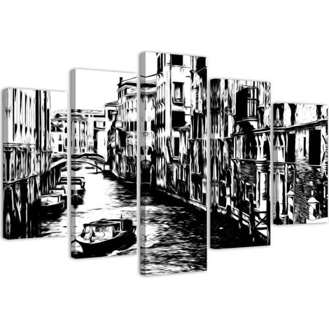 Stampa su tela 5 parti, Canale di Venezia - 200x100 (1/4)