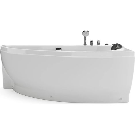Vasca per balneoterapia asimmetrica 1 posto 160 x 75 cm Bianca - Angolo a destra - TABANA (1/5)