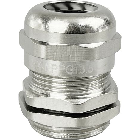TRU COMPONENTS TC-10302880 Kabelverschraubung PG13.5 Messing (vernickelt) Metall 1 St. (1/2)