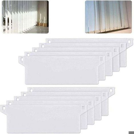 Plaque de lestage pour store vertical - - 10 pièces - 127 mm - Blanche - Plastique haute qualité - Revêtement UV (1/5)