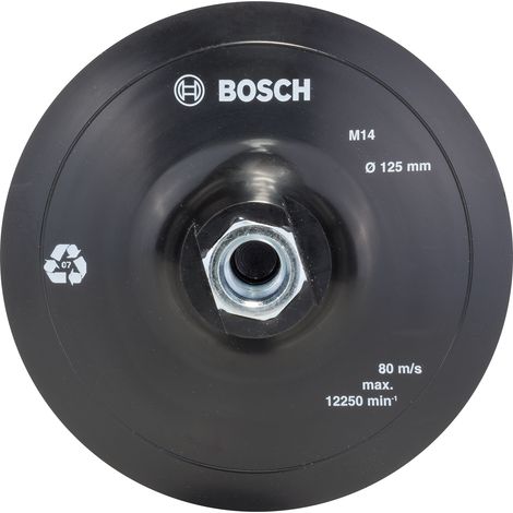 Bosch Rubber Sanding Plate Hook & Loop System 125 mm 2609256272 (1/2)