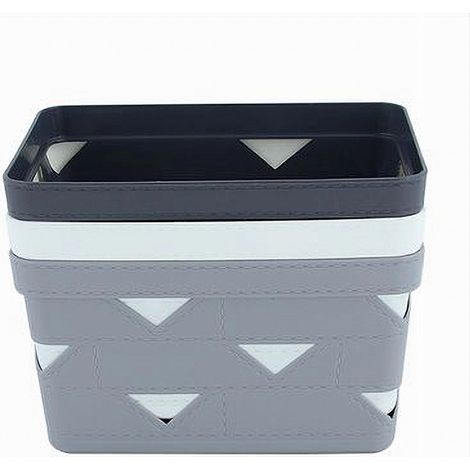 Cleafe - Cesto Cestino Portatutto Oggetti Organizzatore Rettangolare 21.6x14.8x12cm 10717 - (1/3)