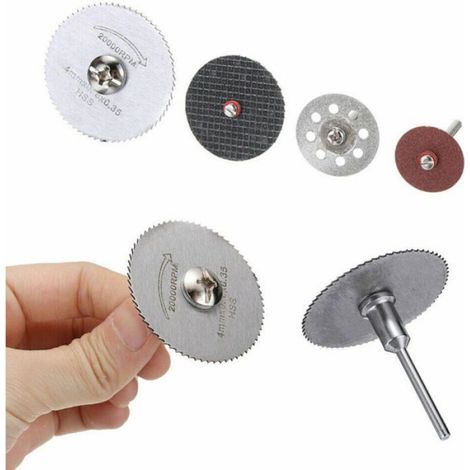 Lot de 74 Lames de scie, Disques à découper résine et diamant, Lames HSS, Mandrins 3mm et 6mm, Pour métal bois verre bricolage (1/4)