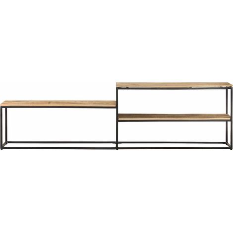 Maison Exclusive - TV-Schrank 180x30x50 cm Raues Mangoholz (1/5)