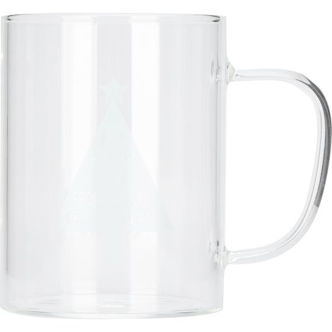 350 ml Klarglas aus Milchglas mit Henkel für Kaffee, Tee und zum Kochen – Kiefer (1/5)
