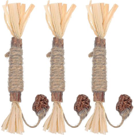 3er-Packung Silvervine Sticks – Katzenzahnreinigungszubehör, Kauspielzeug für Kätzchen (1/4)