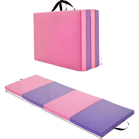 Colchoneta de gimnasia, diseño portátil, espuma de alta densidad, cuatro veces (1/2)