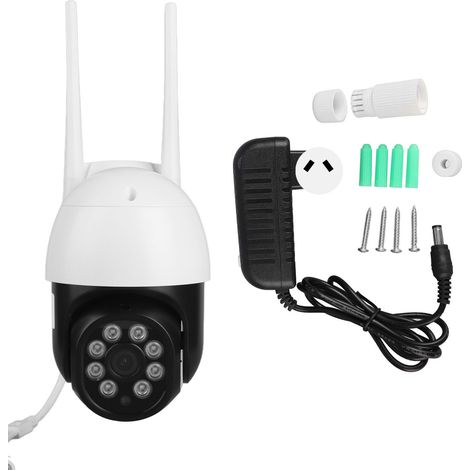 Caméra de surveillance 5MP sans fil extérieure, vision nocturne couleur 1080P, compatible Tuya APP, détection de mouvement IA, alarme, conversation bidirectionnelle, prise AU 100-240V (1/5)