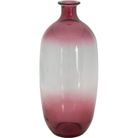 Vaso decorativo in vetro rosso, Ø16x38 cm – Botella Napoles (1/5)