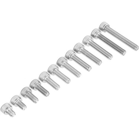 Ensemble de 120 clous de différentes longueurs avec capuchon à six pans creux en acier inoxydable 304 (M5) (1/5)