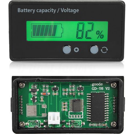 Testeur de capacité de batterie multifonctionnel, voltmètre à affichage numérique avec écran LCD rétroéclairé (1/5)