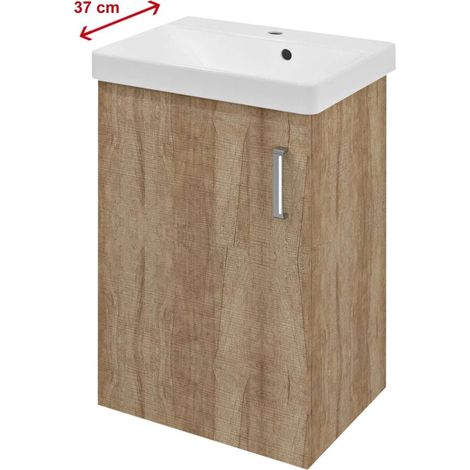 Sapho Theia - Mueble de lavabo 51 x 70 x 35 cm, 1 puerta, izquierda, roble alabama TH057-2222 (1/2)