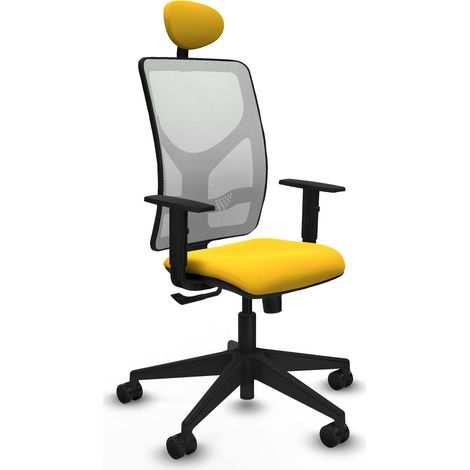 Silla de oficina piqueras y crespo Motilla amarillo polipiel malla (1/2)