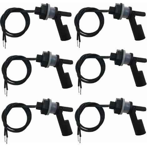 6 Piece Black Water Level Sensor Aquarium Side Mount Level Liquid Float SwitchGarden Pump Accessories (1/5)