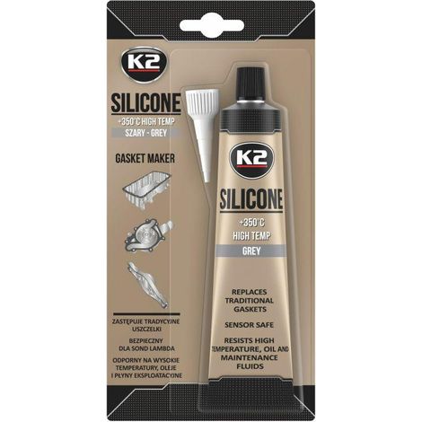 K2 de Alta Temperatura de Silicona, Masilla, dichtsi LIKON, hochtemperaturbeständig hasta + 350 °C, Negro, 85 g Tube