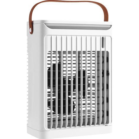Ventilateur de bureau, mini-refroidisseur d'air USB, climatiseur portable ventilateur rafraîchisseur d'air, 5 vitesses,Blanc (1/5)
