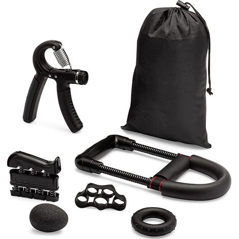 Muscleurs de Main Grip Entraînement Set 5pcs, Ajustable Pince à Main La résistance Exerciseur de Doigt Exerciseur Poignet pour Les Athlètes Escalade Musiciens Soulager Le Stress et Rééducation (1/3)