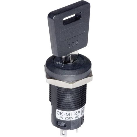 NKK Switches CKM13EFW01 CKM13EFW01 Interruttore a chiave 250 V/AC 3 A 1 x On/Off/On 2 x 45 ° 1 pz.