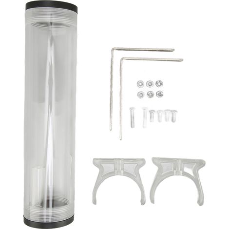 Réservoir de refroidissement liquide 50mm, filetage G1/4, kit watercooling acrylique pour PC avec vis à boucle en L (1/5)