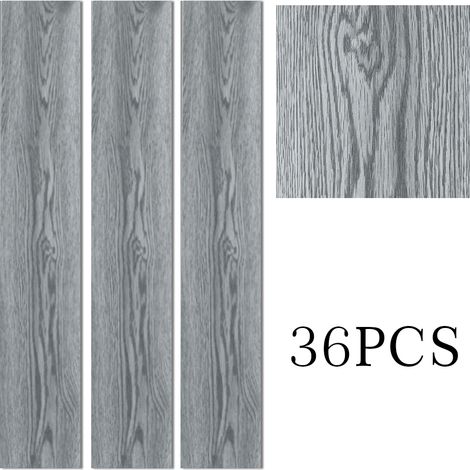 Grey Rustic Style Wood Plank PVC Laminate Flooring, 5 Square