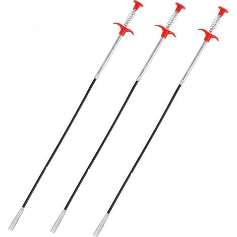 FITLAB-3 Pièces Pince Telescopique Flexible 60 Cm,Pince À Griffes Flexible,Pince Telescopique,Furet Deboucheur Canalisation,Furet Plomberie,Furet Canalisation,Pour Cuisine,Salle De Bain,Baignoire (1/5)