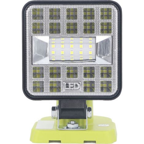 Lampe de travail LED, projecteur 1800 lm, pour Ryobi P189 P190 PBP002 PBP003 RB18L50 BPL1820, batterie lithium 18 V 14,4 V (1/5)