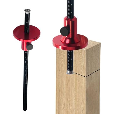 Calibre de traçage à roue, outil de traçage parallèle en alliage d'aluminium pour le travail du bois, avec bouton moleté et échelles métriques et impériales（2355cm）