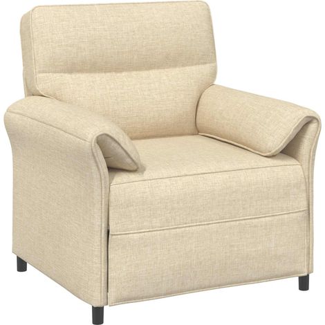 1-Sitzer Sofa Creme 88 x 83 x 95 cm Stoff vidaXL (1/5)