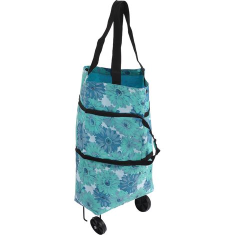 Sac à roulettes pliable en toile, sac de courses multifonctionnel à roulettes pour personnes âgées de type 2 (1/5)